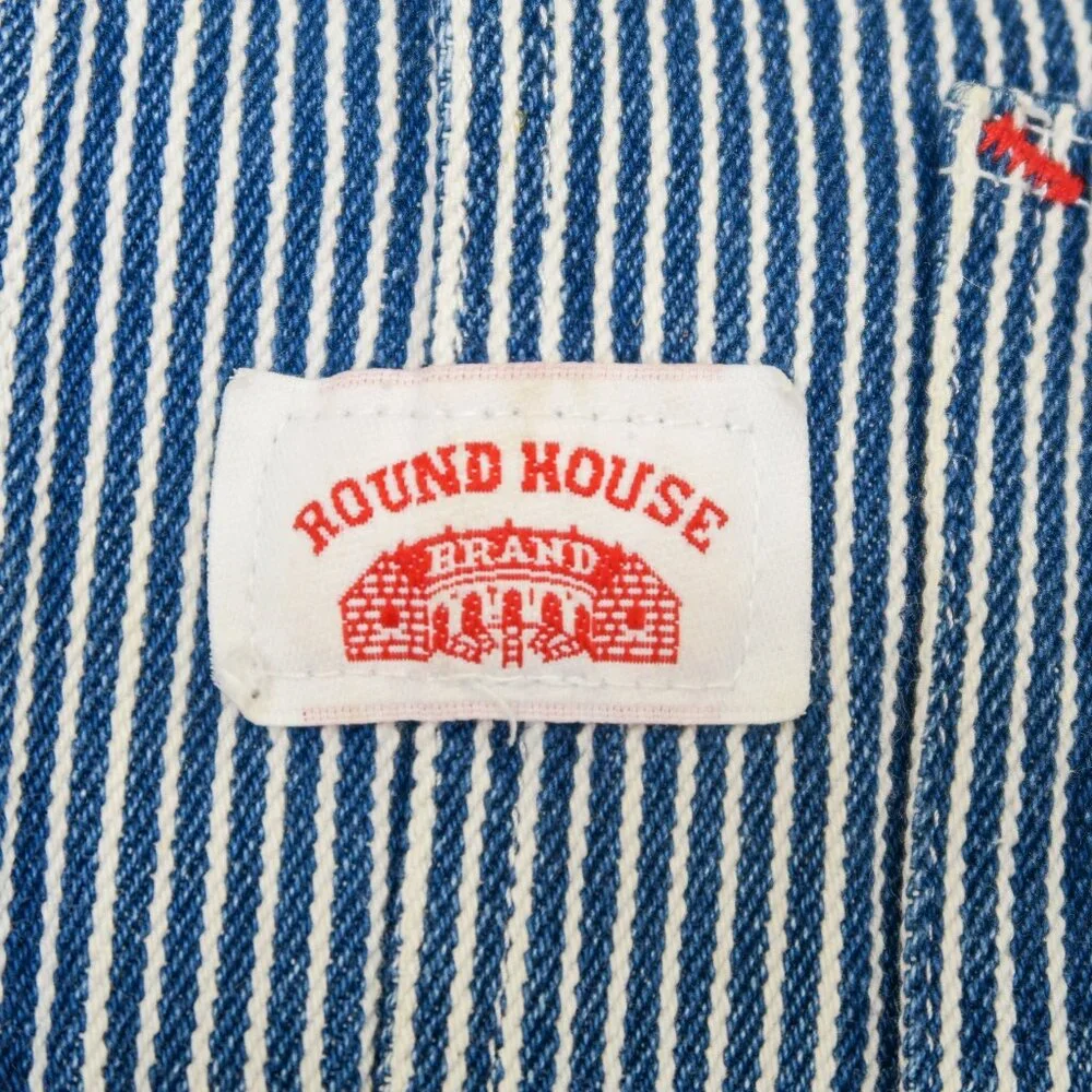 Vintage 90s Round House Denim Engineer Striped Overalls - Picture 10 of 13